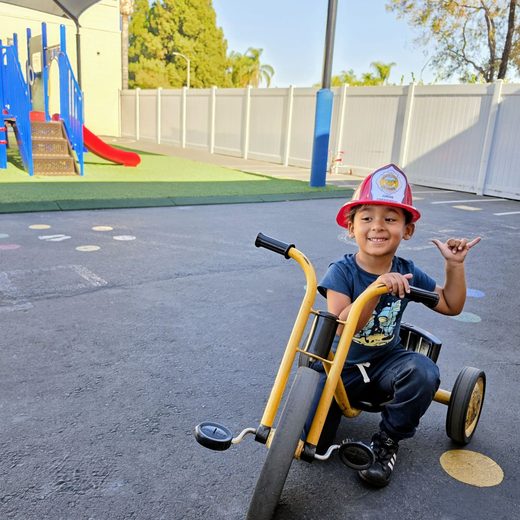 Riding a trike